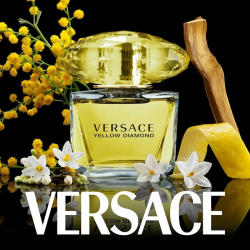 Descubre Yellow Diamond de Versace, una fragancia femenina luminosa con limón, fresia y ámbar.